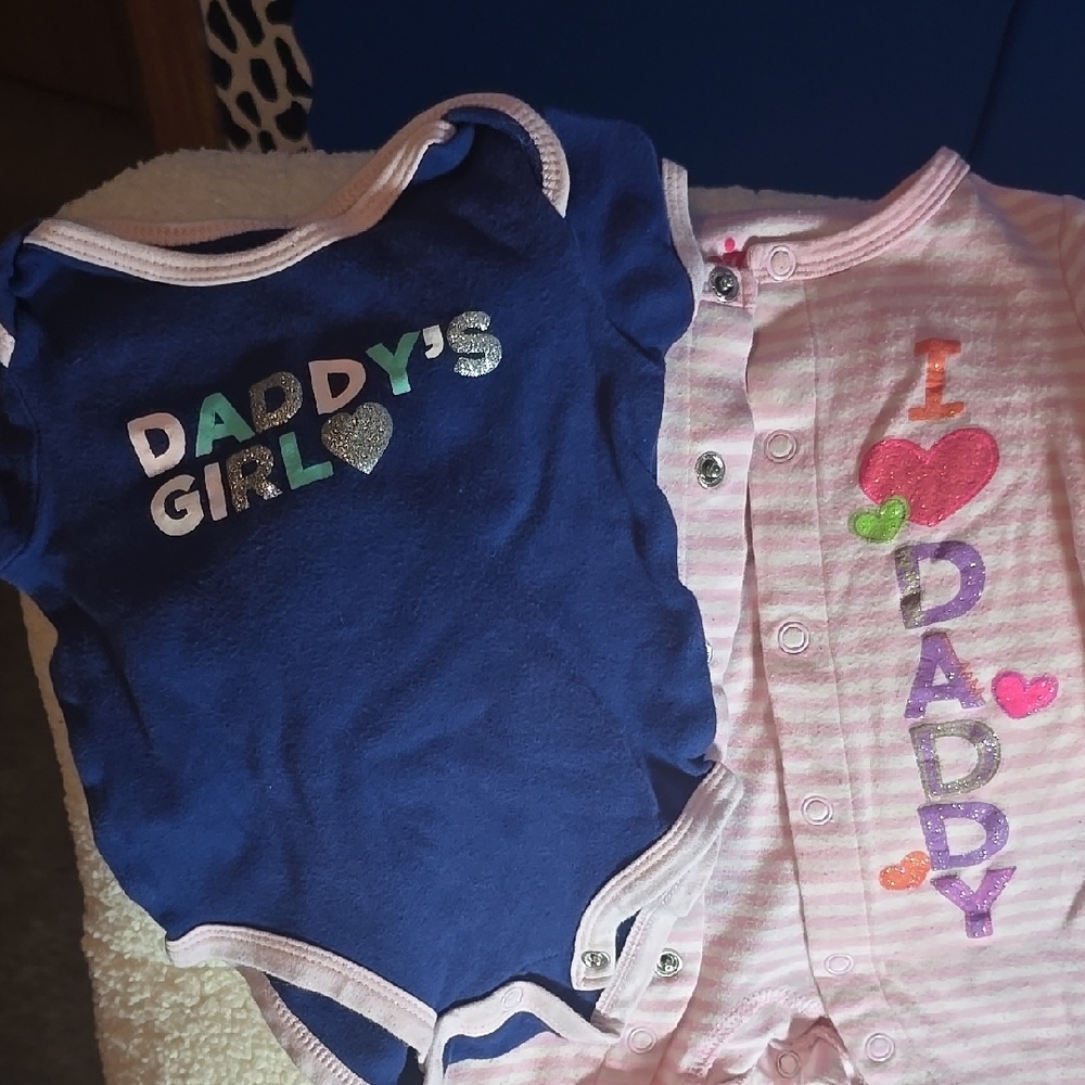 Baby Bodysuit Set - Blue and Pink